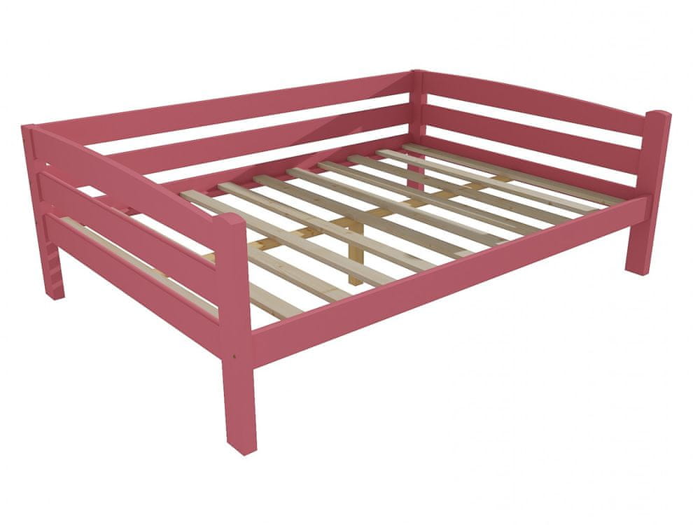 eoshop Detská posteľ DP 010 XL (Rozmer: 120 x 200 cm, Farba dreva: farba ružová)